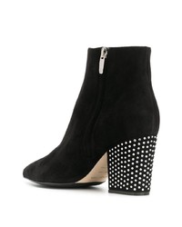 Черные замшевые ботильоны с украшением от Sergio Rossi