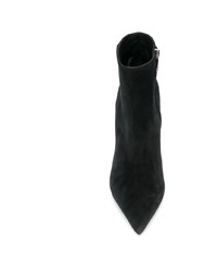 Черные замшевые ботильоны с украшением от Sergio Rossi