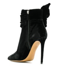 Черные замшевые ботильоны с украшением от Alexandre Vauthier