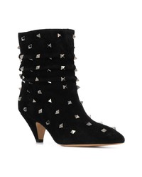 Черные замшевые ботильоны с шипами от Valentino