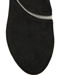 Черные замшевые ботильоны от Alaia