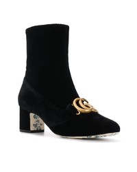 Черные замшевые ботильоны от Gucci