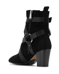 Черные замшевые ботильоны от Balmain