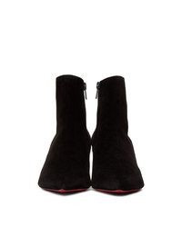 Черные замшевые ботильоны от Christian Louboutin