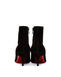 Черные замшевые ботильоны от Christian Louboutin