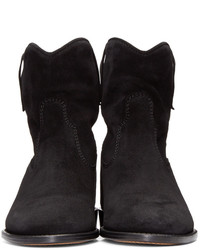 Черные замшевые ботильоны от Isabel Marant