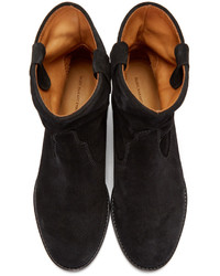 Черные замшевые ботильоны от Isabel Marant