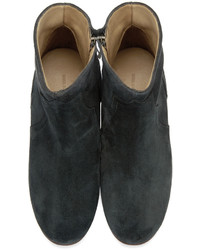 Черные замшевые ботильоны от Isabel Marant