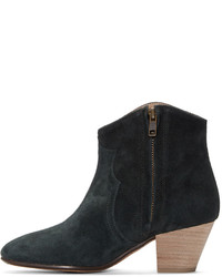 Черные замшевые ботильоны от Isabel Marant