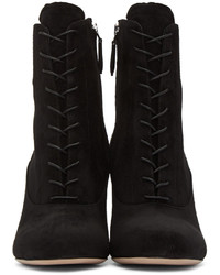 Черные замшевые ботильоны от Miu Miu