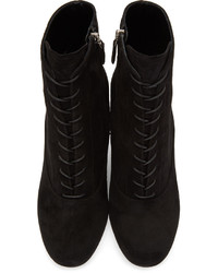 Черные замшевые ботильоны от Miu Miu