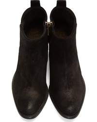 Черные замшевые ботильоны от Diesel