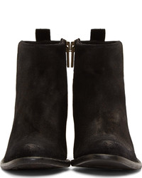 Черные замшевые ботильоны от Diesel
