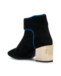 Черные замшевые ботильоны от Lanvin