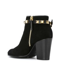 Черные замшевые ботильоны от Giuseppe Zanotti Design