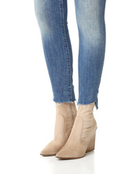 Черные замшевые ботильоны