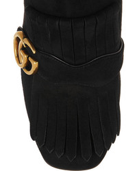 Черные замшевые ботильоны от Gucci