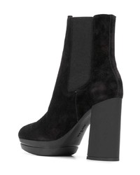 Черные замшевые ботильоны от Hogan
