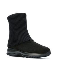 Черные замшевые ботильоны от Hogan