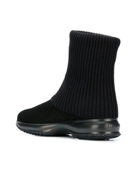 Черные замшевые ботильоны от Hogan