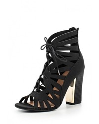 Черные замшевые ботильоны