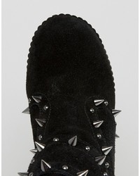 Черные замшевые ботильоны от T.U.K.