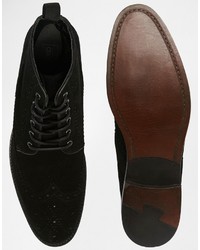 Черные замшевые ботинки броги от Asos