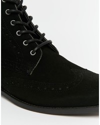 Черные замшевые ботинки броги от Asos