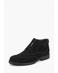 Черные замшевые ботинки броги от Just Couture