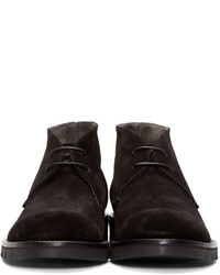 Черные замшевые ботинки дезерты от Robert Clergerie