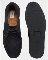 Черные замшевые ботинки дезерты от Farah