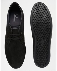 Черные замшевые ботинки дезерты от Fred Perry