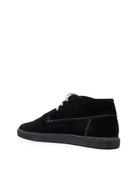 Черные замшевые ботинки дезерты от Corneliani