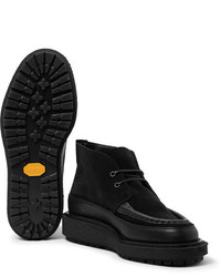 Черные замшевые ботинки дезерты от Sacai