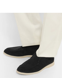 Черные замшевые ботинки дезерты от Loro Piana