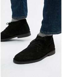 Черные замшевые ботинки дезерты от Selected Homme