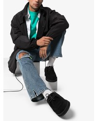 Черные замшевые ботинки дезерты от Suicoke