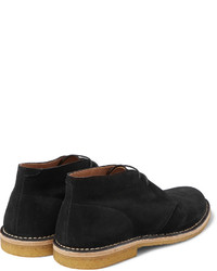 Черные замшевые ботинки дезерты от Dries Van Noten