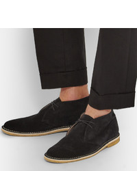 Черные замшевые ботинки дезерты от Dries Van Noten