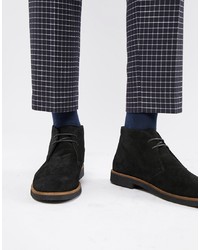Черные замшевые ботинки дезерты от WALK LONDON