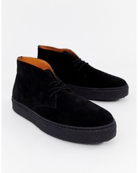 Черные замшевые ботинки дезерты от Zign