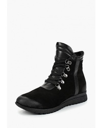 Женские черные замшевые ботинки на шнуровке от Alessio Nesca