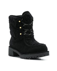 Женские черные замшевые ботинки на шнуровке от Tory Burch