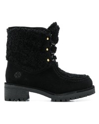 Женские черные замшевые ботинки на шнуровке от Tory Burch