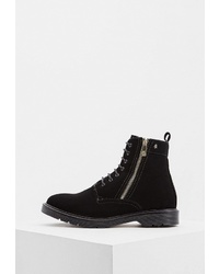 Женские черные замшевые ботинки на шнуровке от Armani Exchange