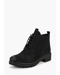 Женские черные замшевые ботинки на шнуровке от Avenir