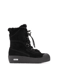 Женские черные замшевые ботинки на шнуровке от Bally