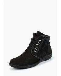 Женские черные замшевые ботинки на шнуровке от Dali