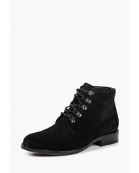 Женские черные замшевые ботинки на шнуровке от Kazar