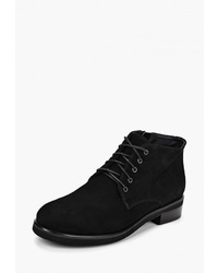 Женские черные замшевые ботинки на шнуровке от Keryful